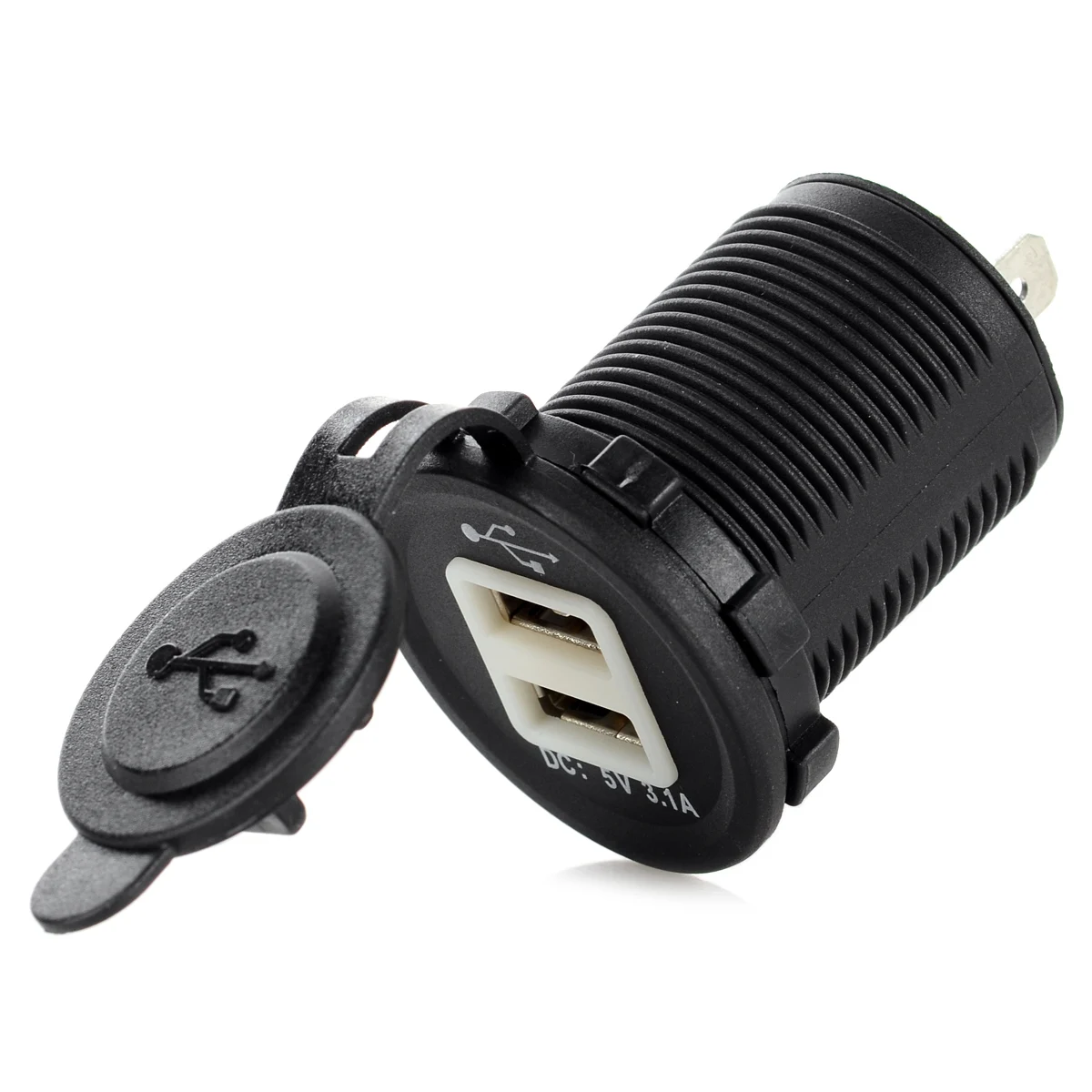 DC 1224V 3.1A DIY Car USB Charger Water Resistant Dual USB Car Charger