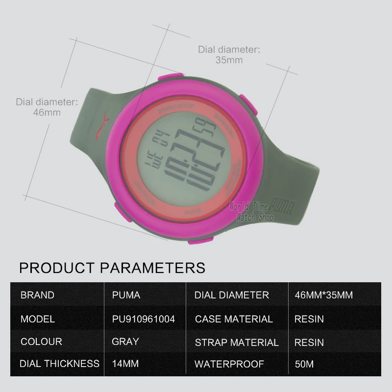 PUMA WATCH Sports wind series timing function electronic neutral watch PU910961004