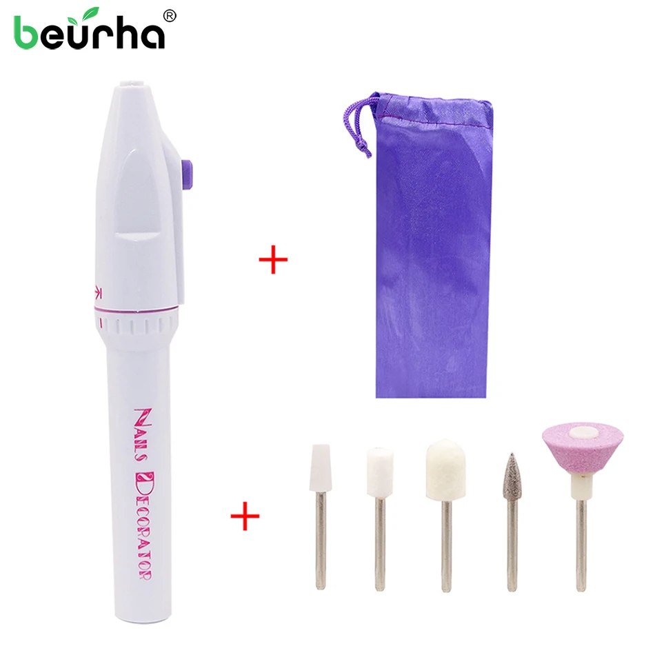 

5 In 1 Combination Nail Trimming Kit Electric Salon Shaper Manicure Pedicure Polish Tool Beauty Care With Bag