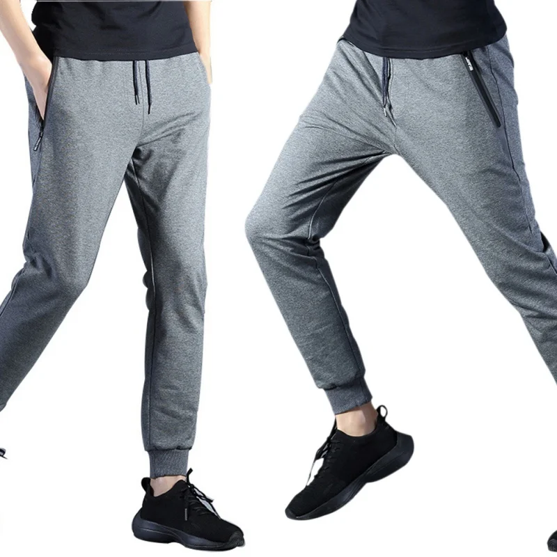 2018 Новый Для Мужчин's Штаны M-3XL осень 100% хлопок Повседневное Для мужчин брюки Для мужчин одежда, цвета: черный и серый Фитнес трикотажные