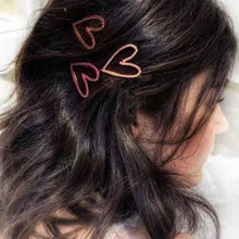 Новинка ins, украшение для волос, персиковый зажим для волос сердце для женщин и девушек, простой головной убор, заколка для волос, темпераментные женские аксессуары для волос