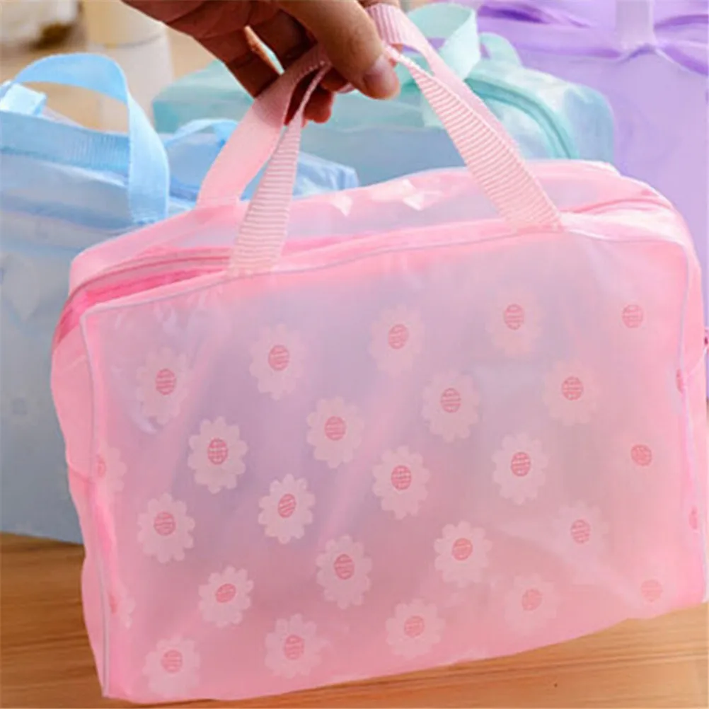 Plastic Waterproof Transparent Organizer bags Cosmetic Bags Makeup Casual Travel Toiletry Wash Bathing Storage bags