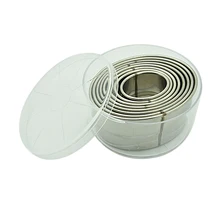 2 компл./лот) FDA высокое качество Нержавеющая сталь 8 шт. Овальный Форма торт резак формы комплект