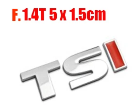 Автомобильный Стайлинг 3D TSI хром бейдж Логотип Эмблема Наклейка 3D Металл Хром цинковый сплав водонепроницаемый эмблема значок наклейка - Название цвета: F