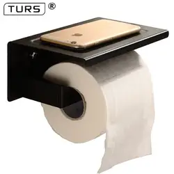 SUS 304 Нержавеющая сталь Черный держатель для туалетной бумаги для ванной комнаты держатель для рулона бумажного полотенца Квадратные