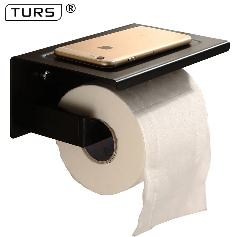Online SUS 304 Edelstahl Schwarz Wc Papier Halter Bad Wc Rolle Halter Für Rolle Papier Handtuch Platz Bad Zubehör
