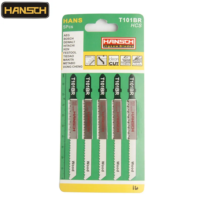 Hansch 5pcs T101br Jig Saw Blades 100 2 5 Wood Fsat Cut Hcs For