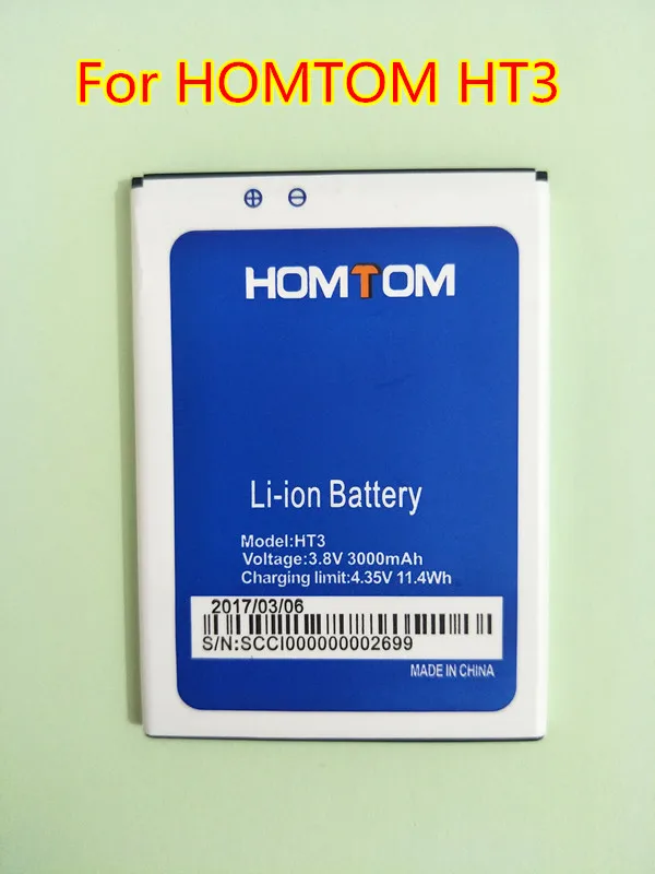 

B-TAIHENG High Quality New Backup HT3 Battery For Homtom HT3 HT3 Pro 3.8V 3000mAh Replace Mobile Phone battery