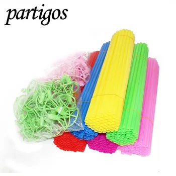 

50Sets /lot 40cm cartoon Foil Helium Balloon Stick Colorful Sticks with cup for Aluminum Balloon Party decoration globos sticks