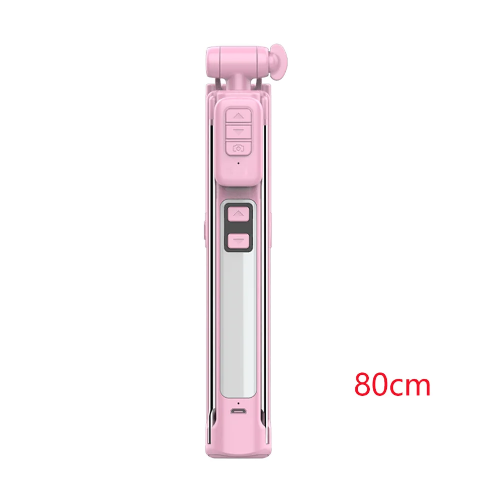 

Phone Holder LED Fill Light Girls Detachable Remote Horizontal/vertical Selfie Stick With Tripod Self Pole Android Ios Bluetooth