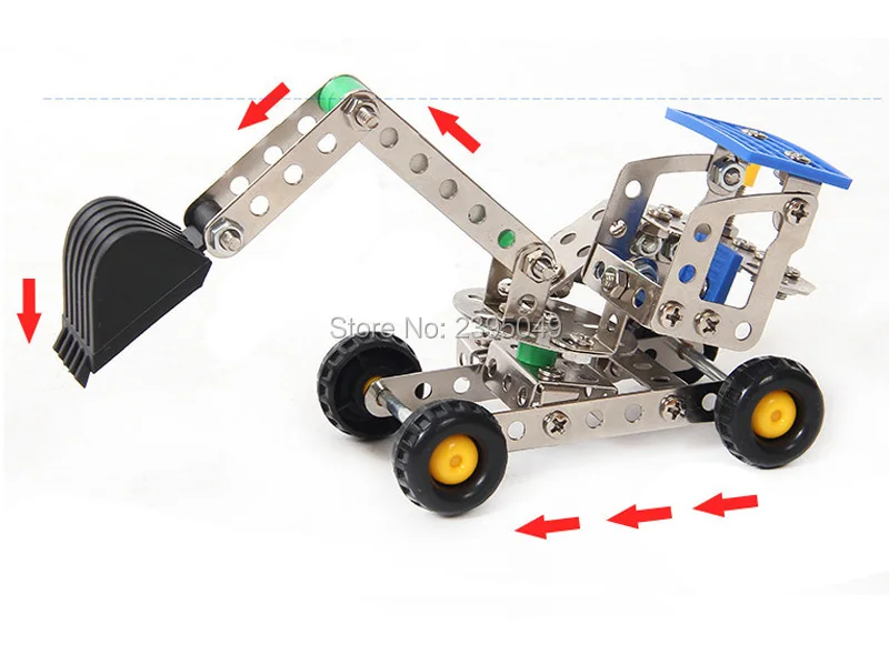 Новое маленькое металлическое составное здание, железная игрушка, разборка, образование, Железная конструкция, модель транспортного средства, подарок для творчества