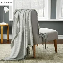 XYZLS одеяло в скандинавском стиле s Хлопковое трикотажное покрывало с кисточками покрывало с геометрическим узором чехол для дивана для дома отеля 1 шт