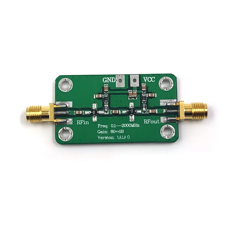 0,1-2000 МГц РЧ широкополосный малошумный усилитель LNA 60 дБ широкополосный усилитель РЧ LNA 0,1~ 2 ГГц