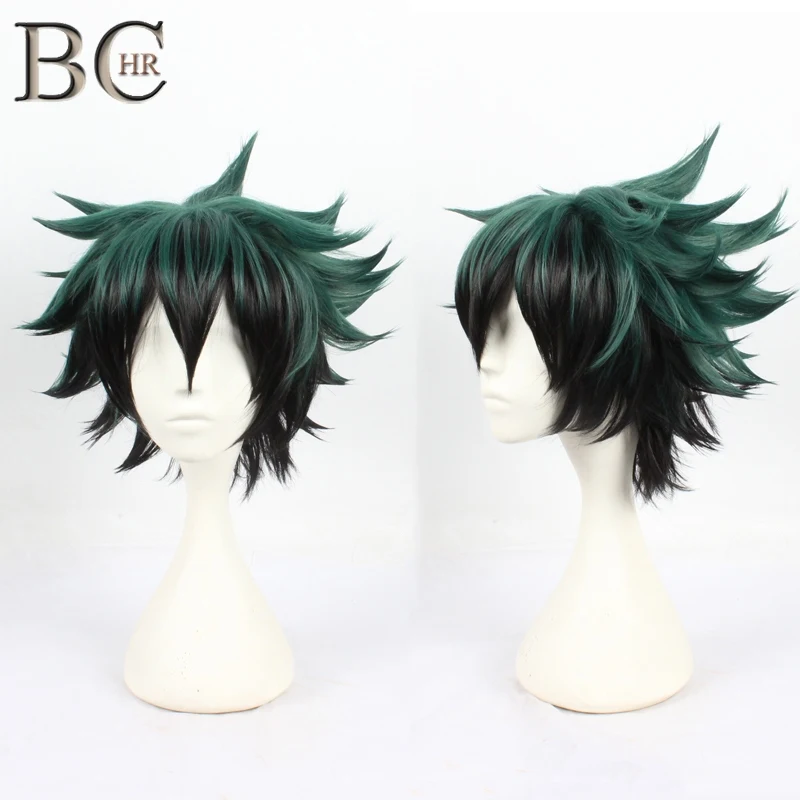 BCHR Deku парик аниме темно-зеленый Косплей парики короткий синтетический парик для My Boku no Hero Academy Midoriya Izuku костюм парик