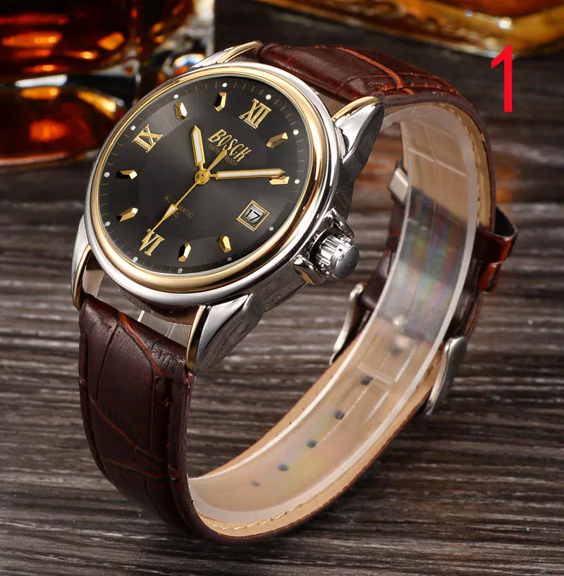 

Tourbillon automatic mechanical watch men's watch steel waterproof leather belt hollow luminous square casual men's watch