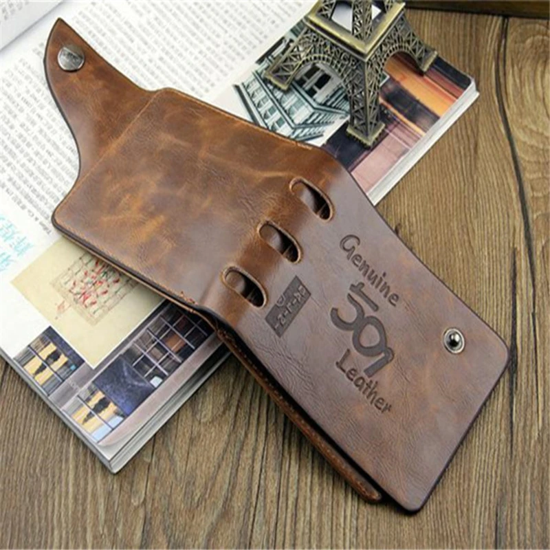 Fashion Mens Wallets Coin Pocket Bifold Pu Leather Coin Purse Credit