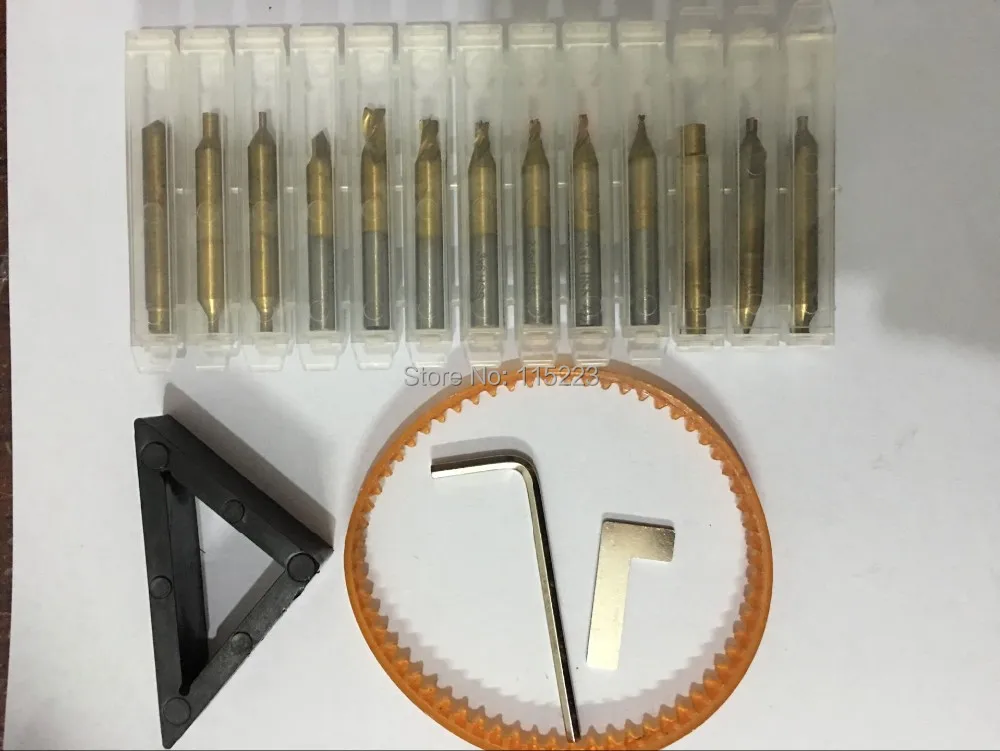 

17 pcs/lot Full Set End Mill Milling Cutter For All Key Cutting Machine Locksmith Tools Cutters Bits Steel Drill