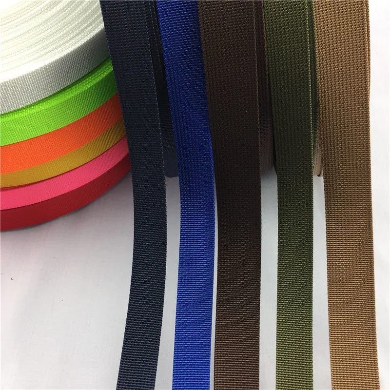 

25mm 1" Webbing Polyester Strapping Red Rose Coffee Purple For DIY Sewing Bags Buckles Accessories Dog Belt Color 1-16