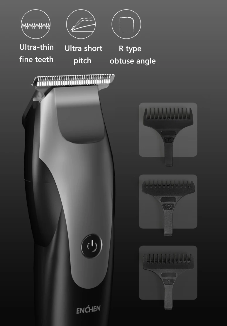 XiaoMi ENCHEN, машинка для стрижки волос, профессиональный триммер для мужчин, машинка для стрижки бороды, usb зарядка, беспроводной триммер, водонепроницаемый триммер для волос Trimme