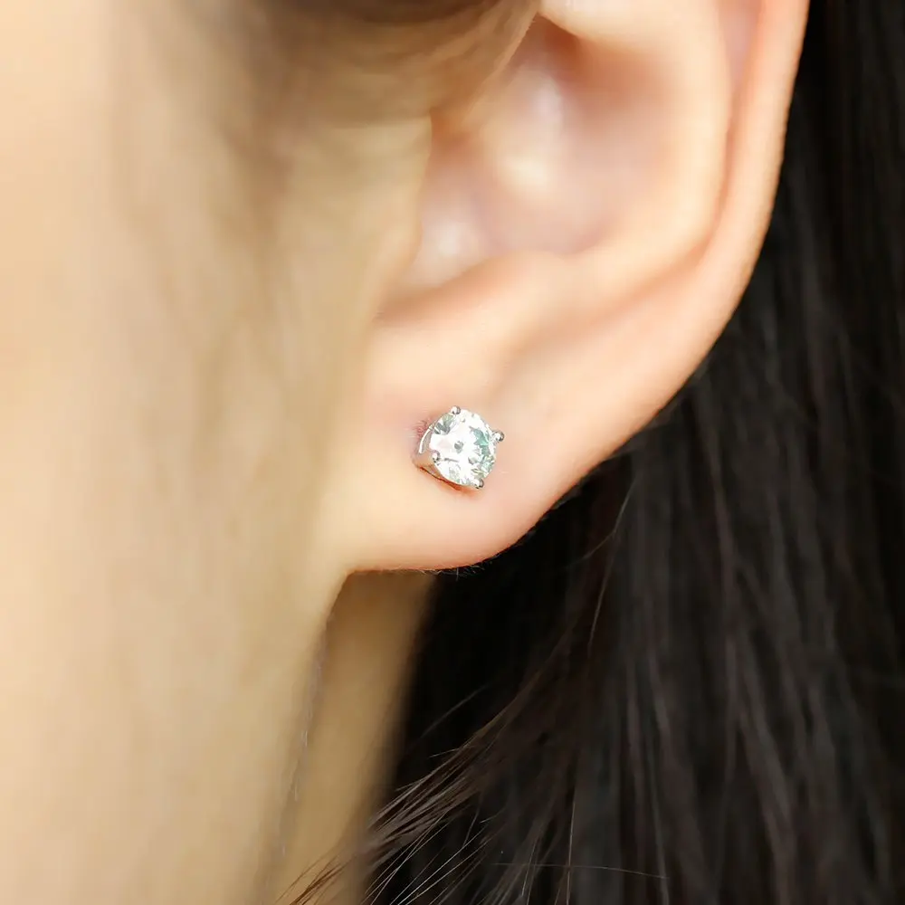 Женские серьги гвоздики из серебра 6 5 пробы с бриллиантами|stud earrings|silver stud earringssilver