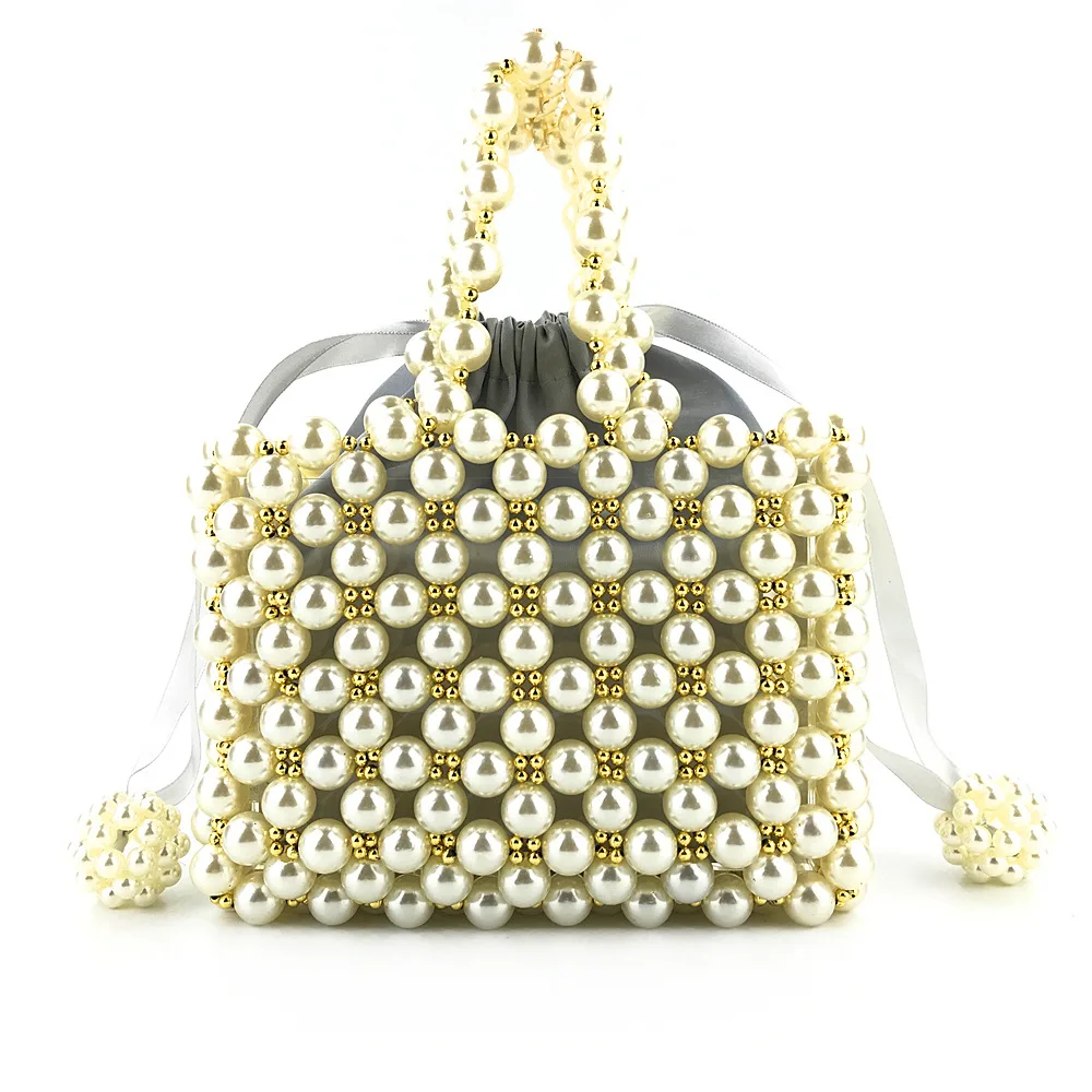 

Making Pearl Bag with Hand-made Fish Line for Ladies'Handbag Dinner Bag