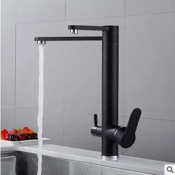 

Customizable brushed single handle single hole hot and cold water kitchen faucet