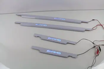 Eosuns led移動ドアスカッフnerfバー&ランニングボードドア敷居光用メルセデス-ベンツg500 g63 g55 g65 amg 1990-2016