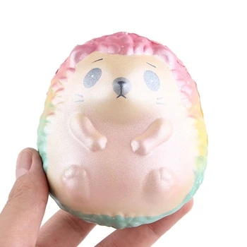 

Jumbo Colorful Galaxy Hedgehog Squishy Cartoon Doll Slow Rising Soft Squeeze Toy Bread Cake Scented Fun for Kid Xmas Gift 9*10CM
