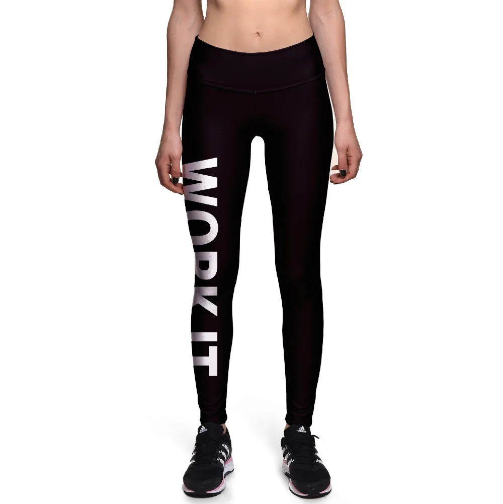 High Waist Peacock Printed Workout Leggings Women Slim