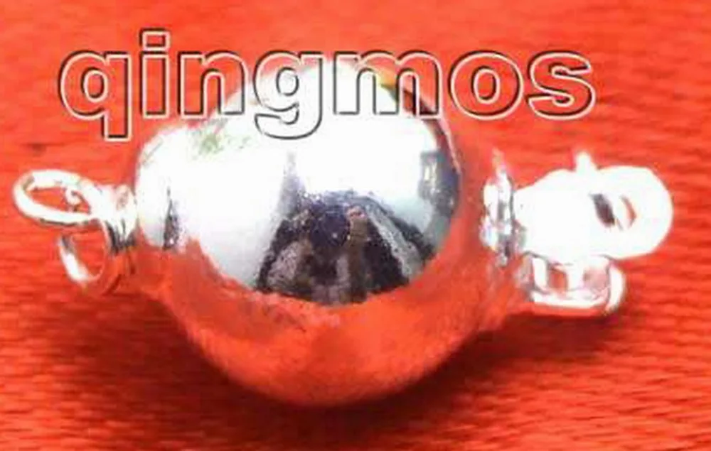 

SALE 8mm Stering Silver S925 round ball single string clasp -GP22_8 wholesale/retail Free shipping