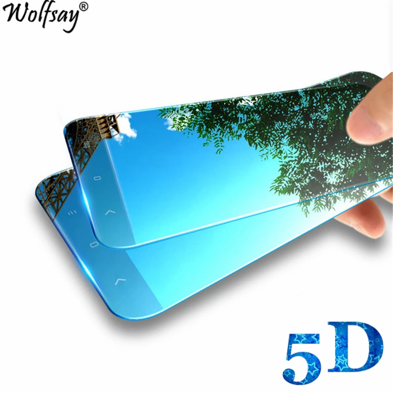 Wolfsay 1 шт. 5D изогнутый экран протектор для Xiaomi Redmi 4X закаленное стекло Анти
