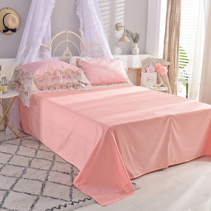 Waliicorners Super soft washed silk Bedding Set Duvet Cover Sheet/fitted sheet Pillowcase King Queen Size lace Bed Linen 67 DSC_1092