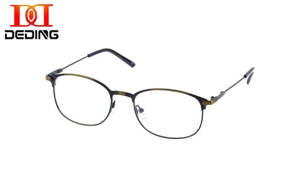

DEDING Men's Full Frame clear lens glasses Metal Eyeglasses Full Spectacle 2 tone color Frame Myopia Glasses 51-19-140mm DD1458