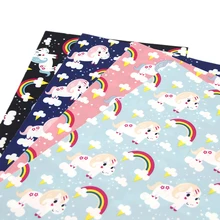 Давид аксессуары 20x34 см Радуга Кошка Лошадь 380 т водонепроницаемая ткань для изготовления бант для волос сумки обувь материал аксессуары, c6217