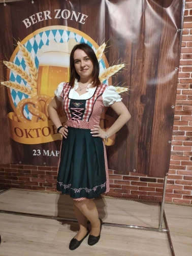 Gillberry Womens Dirndl Dress Traditional Bavarian Oktoberfest Costumes for Halloween Carnival