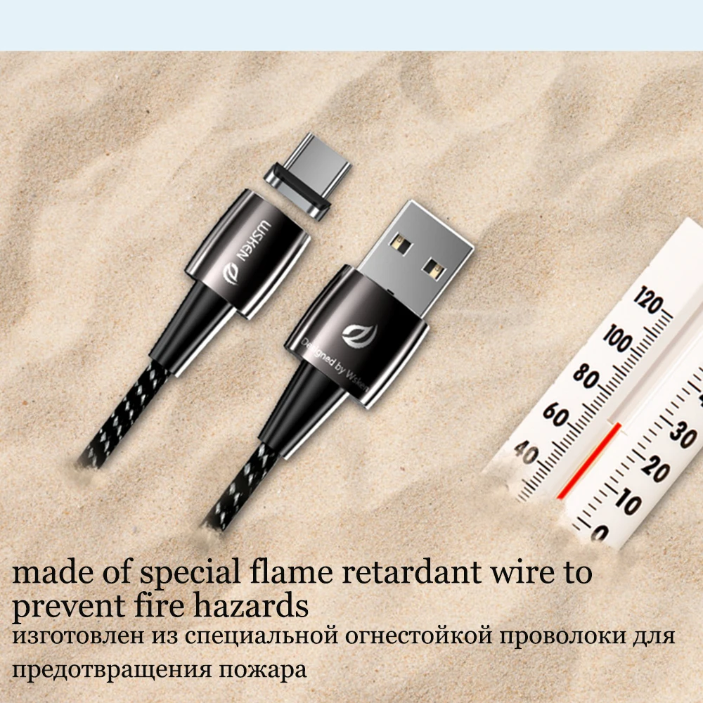 Магнитный зарядный кабель WSKEN X1Pro для iPhone зарядное устройство с Micro USB кабелем 3A