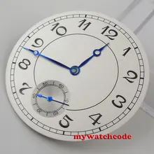 38,9 мм белый циферблат Циферблат синий руки Калибр ETA 6498 мужские часы D62(dial+ руки