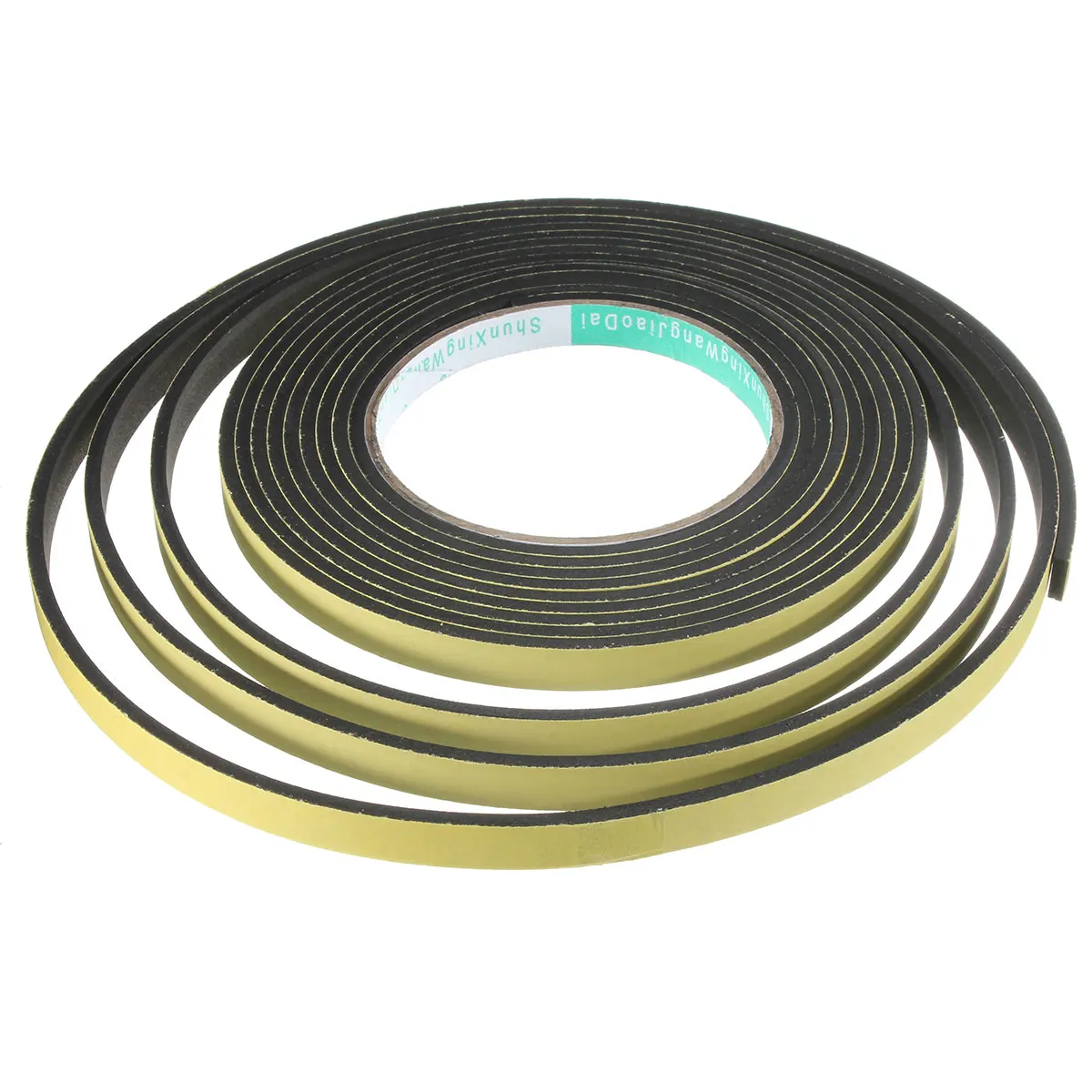 

5m x 3 x 10mm Single Sided Adhesive Waterproof Weather Stripping Foam Sponge Rubber Strip Tape for Window Door Seal Strip