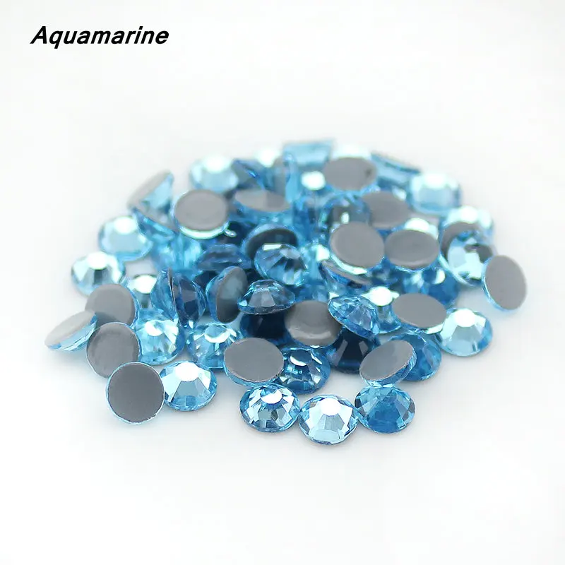 3.8-4mm Pack of 500 x AA Grade Aquamarine Hotfix Rhinestone Diamante Gems Size SS16 