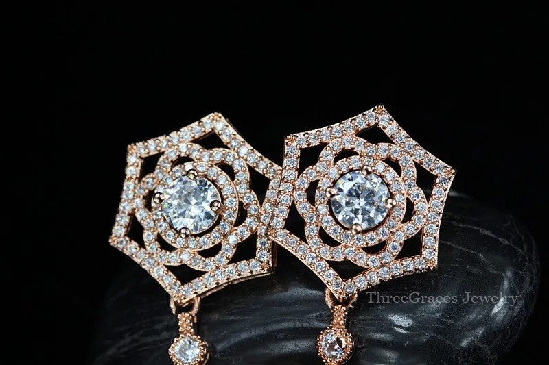 ThreeGraces Роскошные африканские нигерийские ювелирные изделия цвета розового