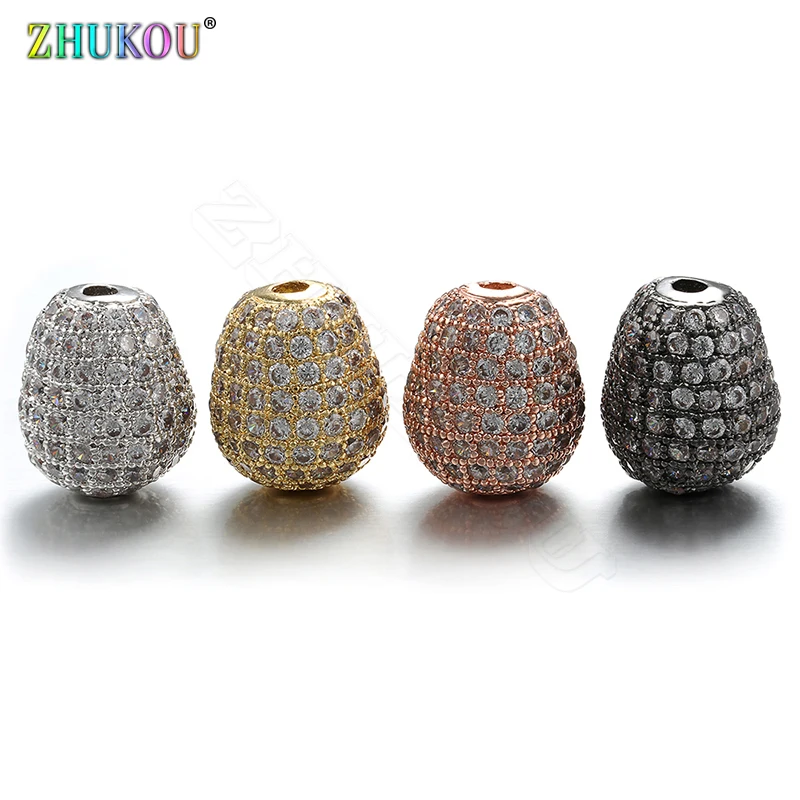 ZHUKOU 10x12 мм изящные латунные кубические бусины из циркония женские браслеты