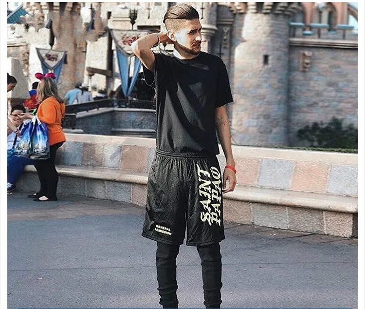 Kanye West, святой Пабло, Seobean, короткие шорты для скейтборда, мужские, хип-хоп, рэппер, рокер, Дрейк, летняя мода, мужские короткие штаны, Moda Praia