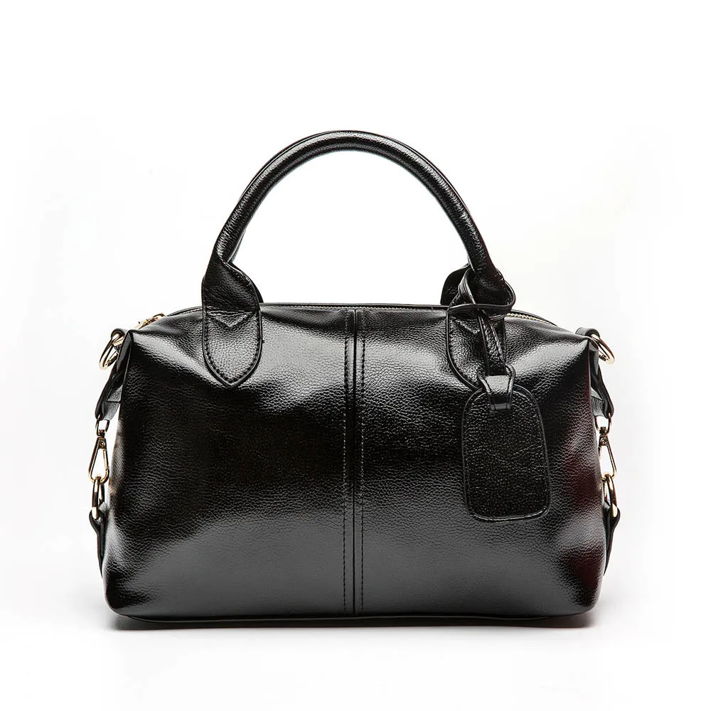 Herald, модная женская сумка, качественная, мягкая кожа, одноцветная, Топ-ручка, сумка, женская сумка на плечо, повседневная, большая вместительность, женские сумки - Цвет: Black