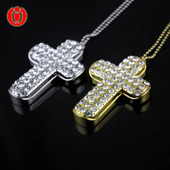 

Metal cross usb flash drive,Real capacity 8gb 16gb 32g 64gb pendrive personalized gift pen drive usb flash drive pendant crystal