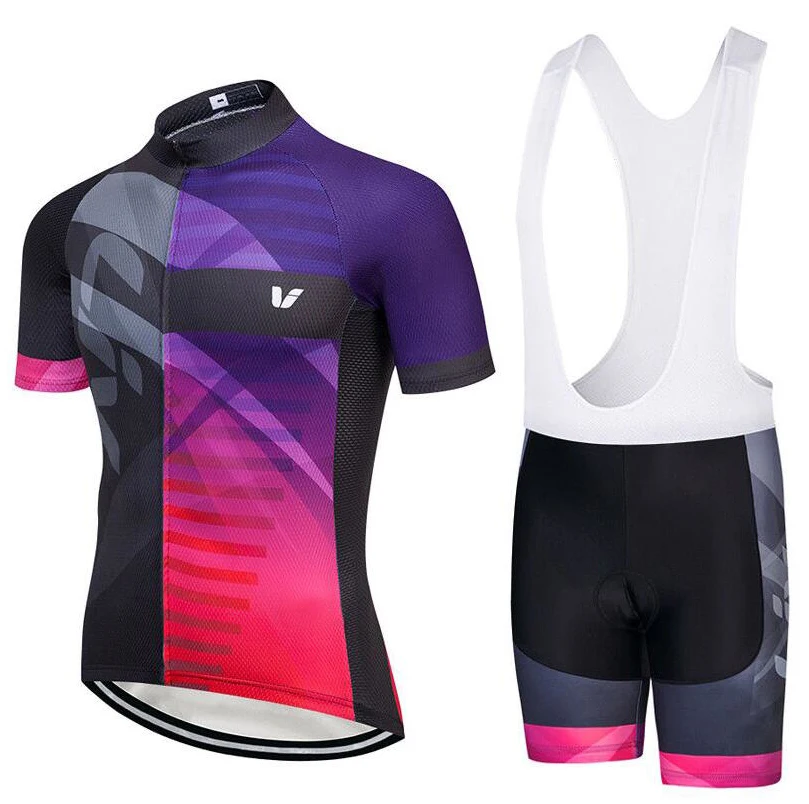 Women Short Sleeve Cycling Clothing Suit Bicycle Jerseys Bike Shorts Set S-XL