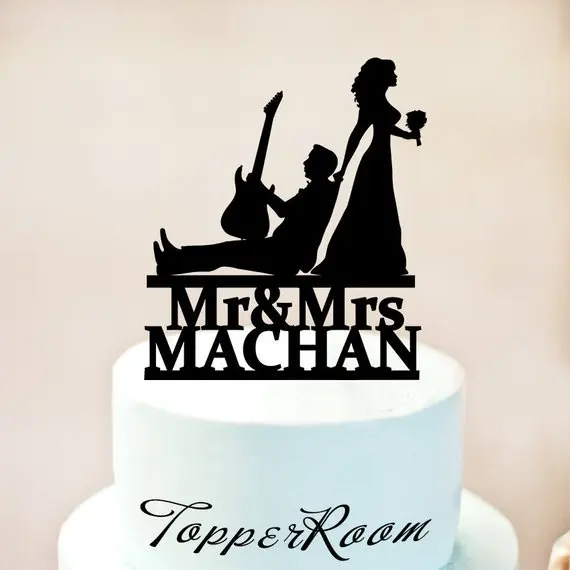 Garniture de gâteau de mariage, garniture de gâteau de mariage, avec  silhouette de musicien et de mariée, garniture de gâteau de mariage avec  musique | AliExpress