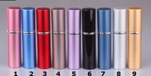 

9colors 6ml Mini Portable Aluminum Refillable Perfume Bottle With Spray Empty Cosmetic Containers Atomizer For Traveler