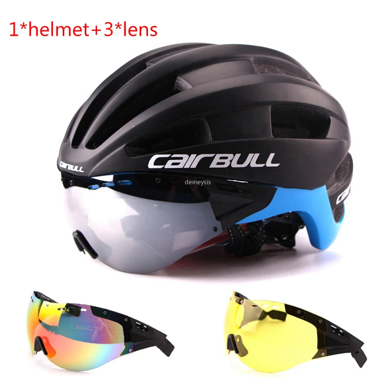 

Cairbull Cycling Helmet Ultralight Sport Helmet Windproof Goggles Adjustable MTB Mountain Road Bike Bicycle Helmets 54-62CM