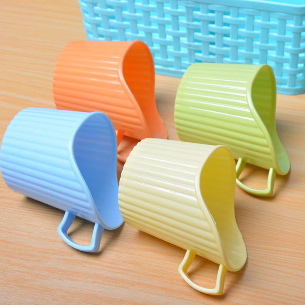 1PC Small Handle Plastic Disposable Paper Cup Holder