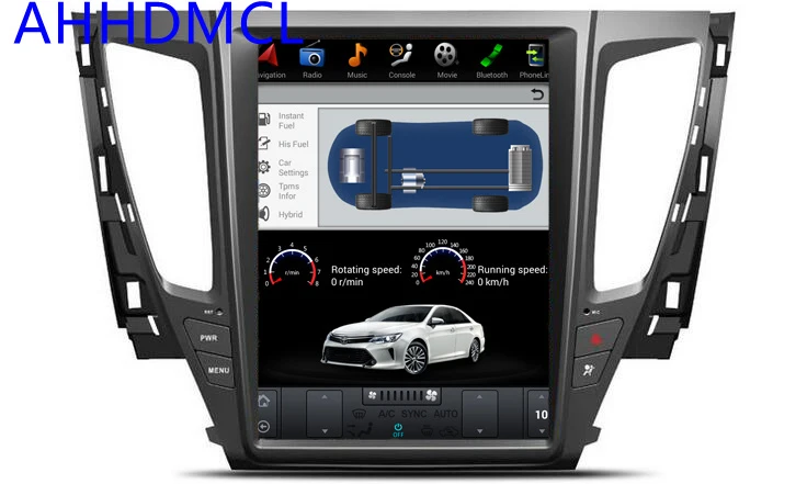Flash Deal Car PC PAD Tesla Style Multimedia Player Android 7.1 GPS For Mitsubishi Pajero Sport L200 2WD With Air Bag Light 2016 2017 2018 2